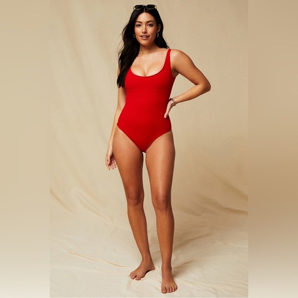 Fabletics Sunset Scoop Rib One-Piece Swimsuit Sz medium - Picture 3 of 8